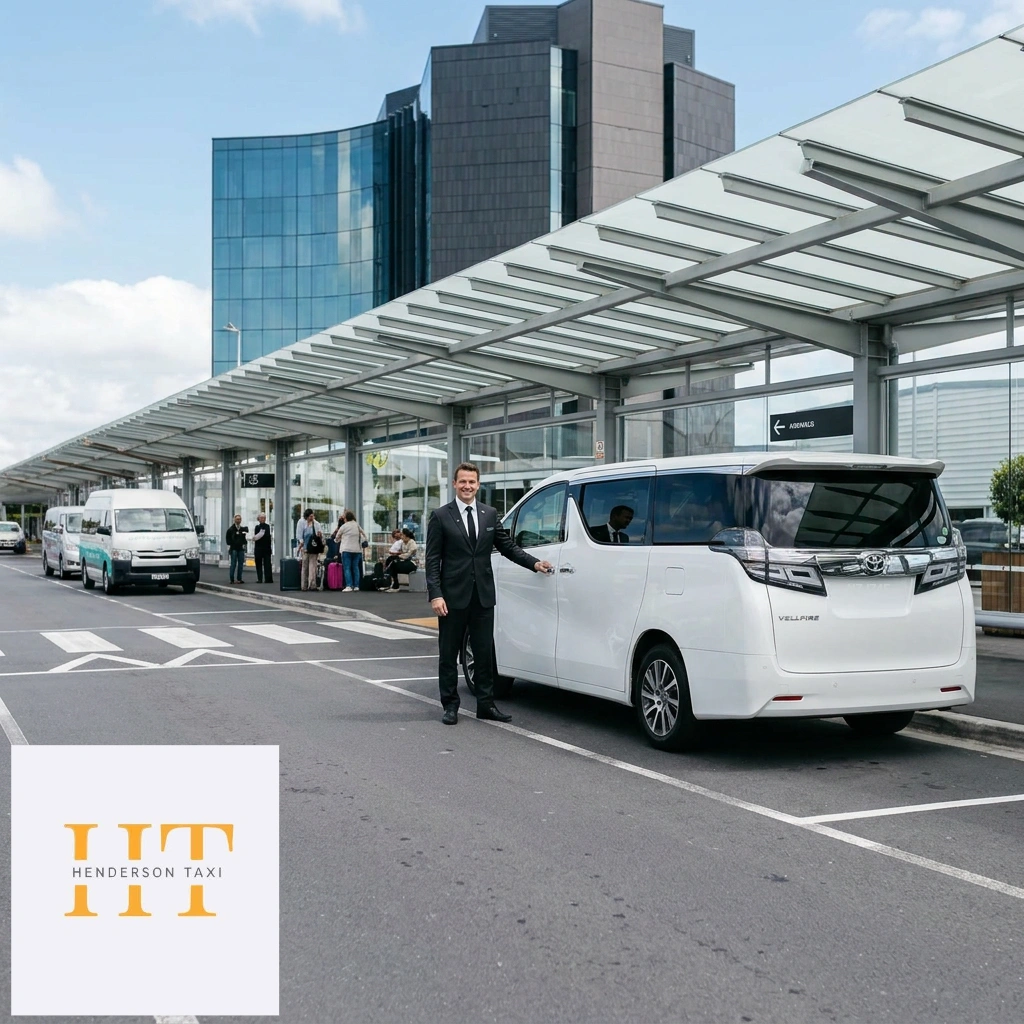 Auckland Airport Van Transfer 3 Premium Toyota Vellfire 6-seater minivan for private Auckland Airport transfers. Clean modern van with family and luggage.